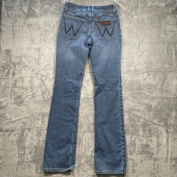 Wrangler Womens Boot Cut Jeans Embroidered Medium Wash Denim Size 7x36 - Picture 2 of 12